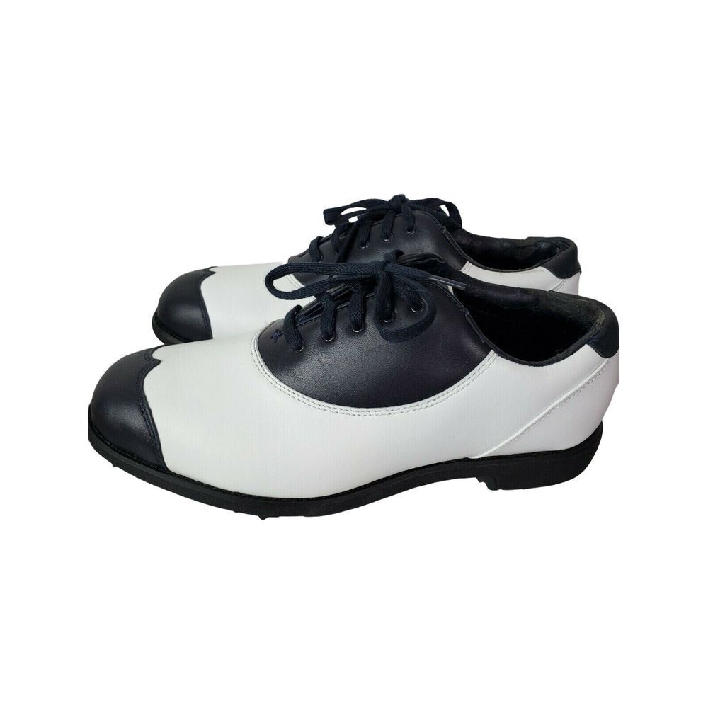 Etonic Golf Shoes White Navy Dri-Lite 300 Size 6.5 Waterproof